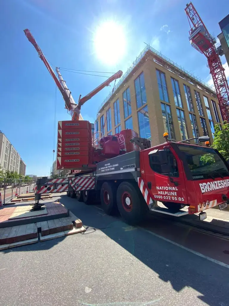 Bronzeshield mobile crane operating on site